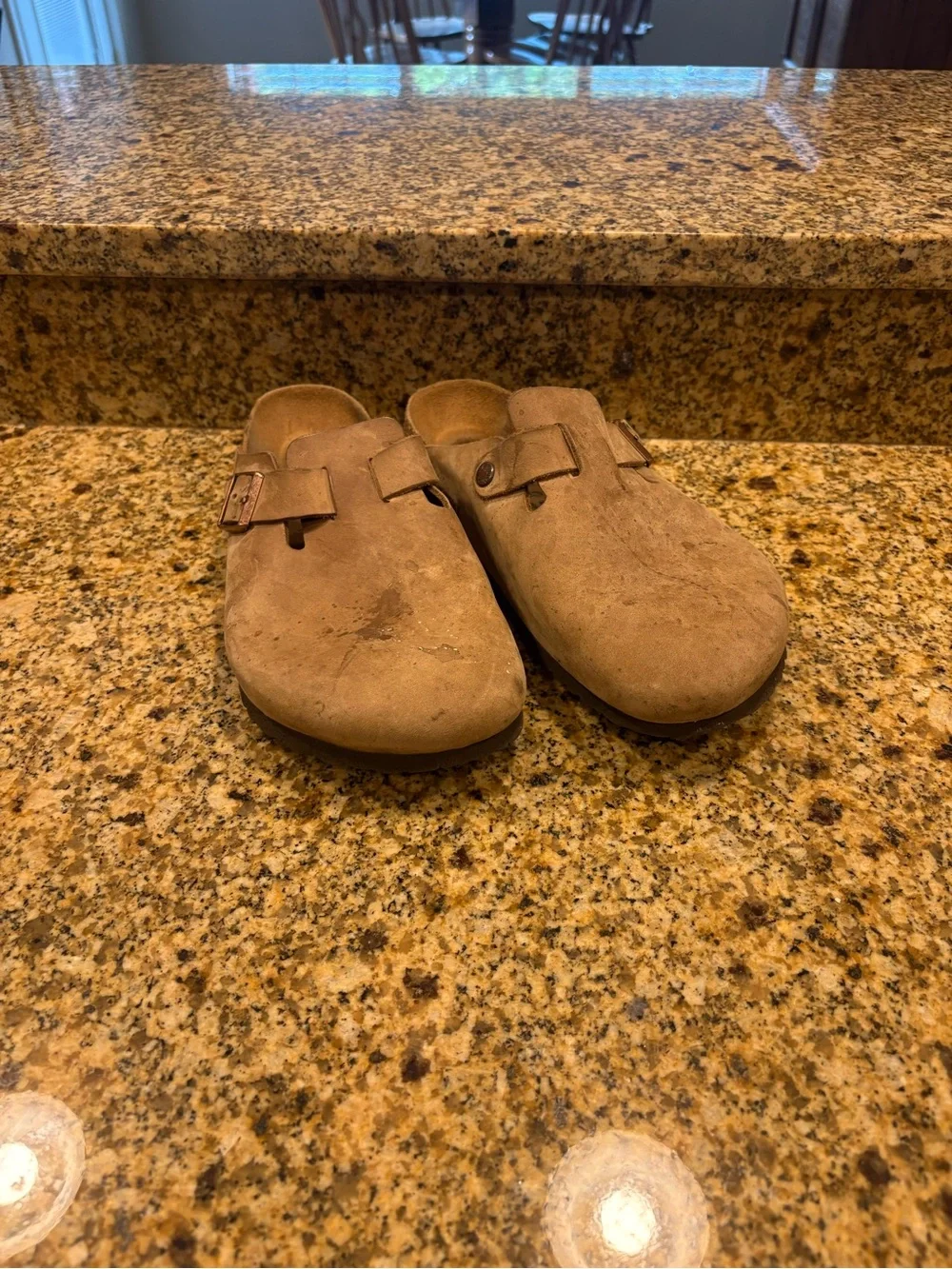 Birkenstock Boston Clogs Tan Oiled Leather Men’s Size 45 US 12-12.5